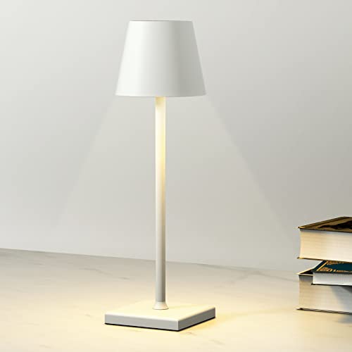 Table Lamp with Wireless Charger, Ambient Lighting with Bluetooth Speakers, 15w Qi Wireless Charger, Dazzling Running Lights Table Lamps, Colour Changing Bedside Lamp, Mood lighting/Gifts (White)