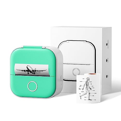 T02 Pocket Sticker Mini Printer - Bluetooth Portable Pocket Thermal Instant Photo Printer - Sticker Maker Machine Mobile Printer, Wireless Receipt Label Maker Printer for Sticky Scrapbook, Label