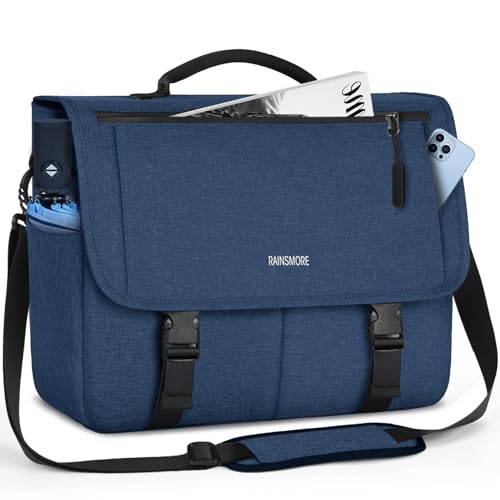 Messenger Bag for Men Messenger Bag 15.6 Inch Water Resistant Laptop Bag Casual Satchel Bags for Men Large College Computer Bag Office Work Briefcase Fashion Crossbody Shoulder Handbag