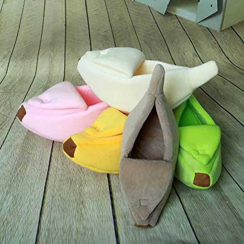 Cute Banana Cat Beds Pet Sofa Bed Cave Couch Shape Houseboat House Soft Pet Supplies Cat Cage Accessories Toys Breathable Universal in All Seasons Small Animals Mat