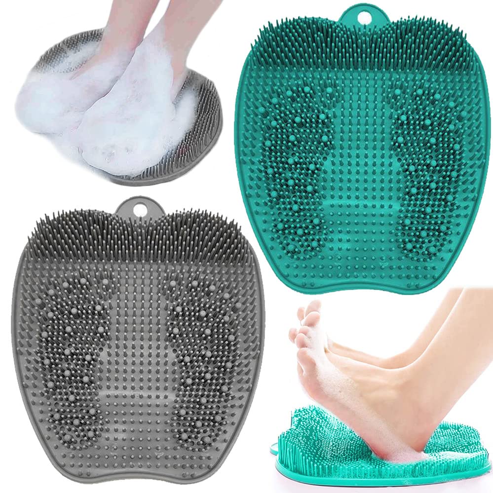 2 Pack Shower Back & Foot Scrubber,