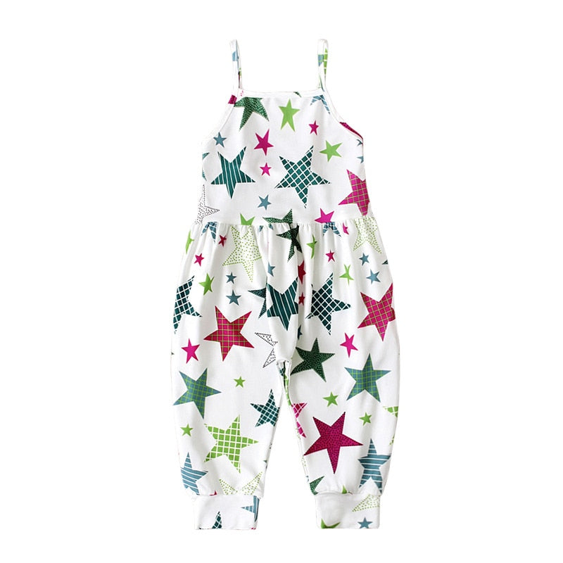 Toddler Girls Jumpsuit Leopard One Piece Strap Romper Summer Breathable Comfortable Outfits Kids Rompers Clothes