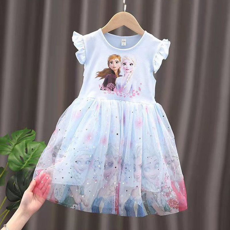 Baby Girls Dress Casual Pink Clothes Summer 2023 Cotton Linen Girls Princess Dress Big Turn Down Collar Dress