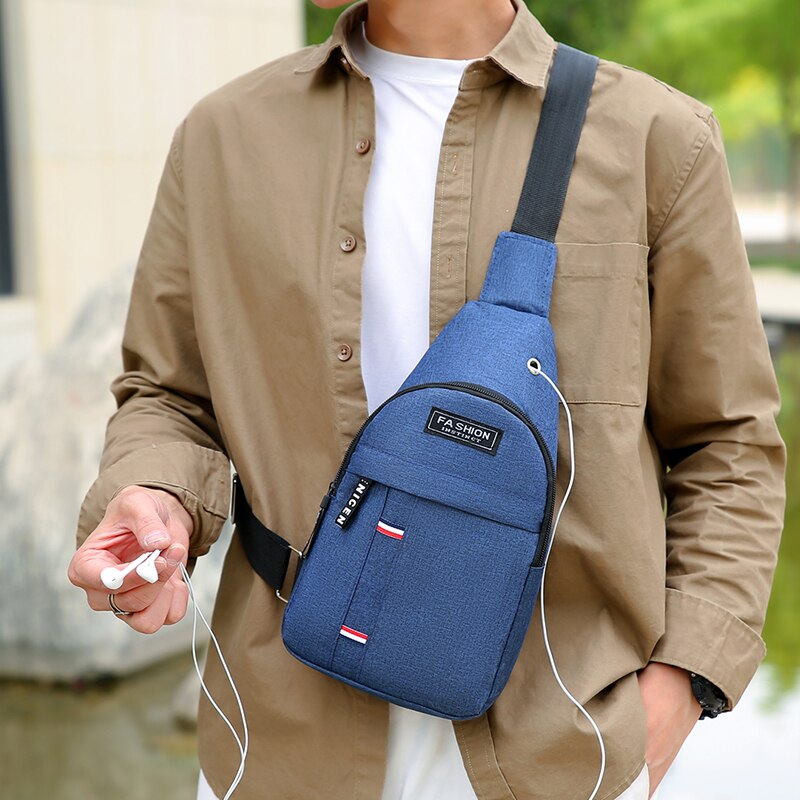 Chest Bag New Men Simple Nylon Fashion Waterproof One Shoulder Crossbody Bag Chest Bag For Women Crossbody Female Fanny Pack Bum Bag Ladies Travel Sling Cross Locking Sling Bag Hip Bags Sport Bags