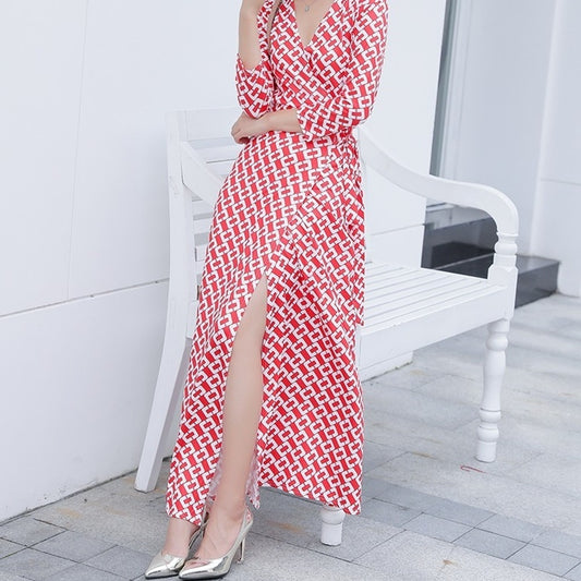 Summer Women Dress Evening Female Vintage Party Beach Women Dresses Long Vestido Bodycon Prom Sexy Skinny Print Robe Casual