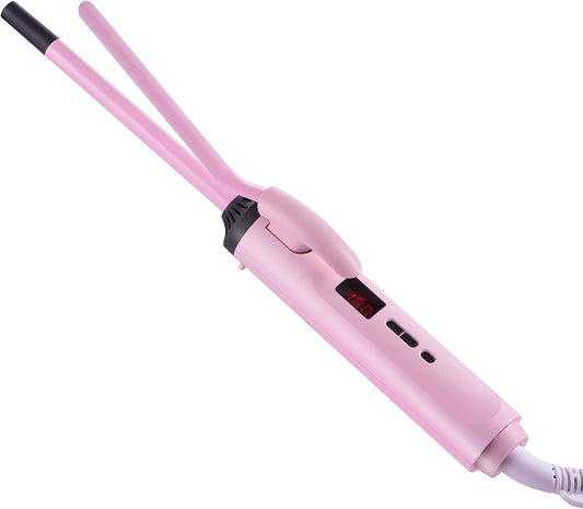 Small Curling Iron for Short Hair,3/8 Inch Small Barrel Skinny Hair Curling Tongs ,9mm Thin Curling Iron Wand ,Dual Voltage Fast Heating Adjustable Temperature