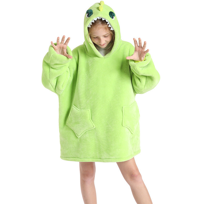 New TV Hoodie blanket Warm Lazy TV blanket Children's pullover cold robe blanket