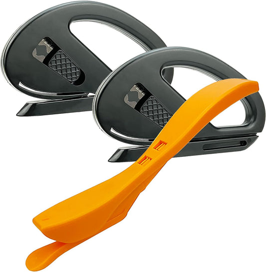 3 Pack Safety Cutter Vinyl Knife Tool Film Cutter Wrapping Paper Cutter, Utility Cutting Knife for Automotive Vinyl Wrap, Window Tint, Craft Vinyl, Home and Office Use