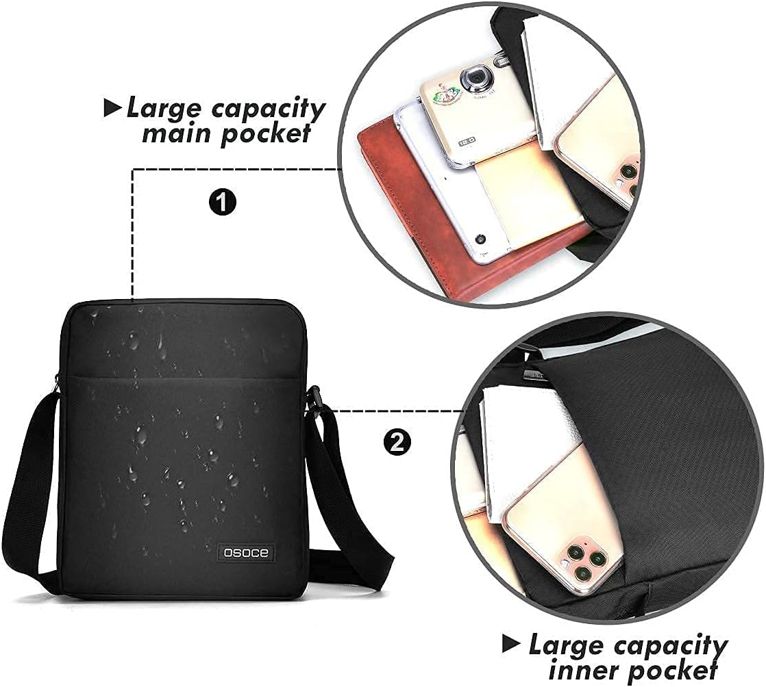 Messenger Bag Sling Crossbody Shoulder Bags Water Resistant for Business Office School