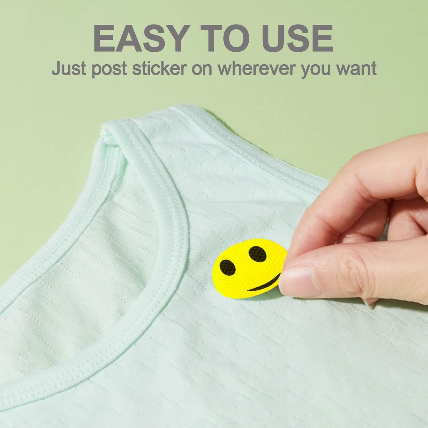 Mosquito Repellent Stickers 300 Pcs, Smiley Mosquito Patches for Kids and Adults with 2 Pack Individually Wrapped Mosquito Repellent Bracelets, DEET Free Mosquito Repellent Bands for Outdoor Camping