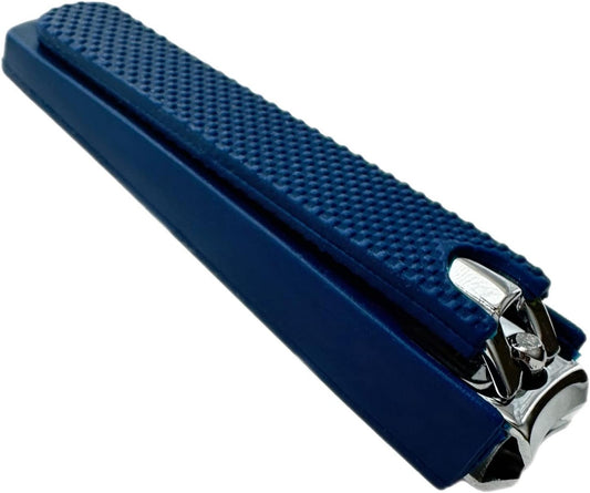 1 Comfort Hold Navy Large Nail Clippers Non-Slip Sure Grip Clipping Removable Catcher Toenails Fingernails Cutter Sharp Trimmer Stainless Steel Men Women Arthritis Unsteady Hands