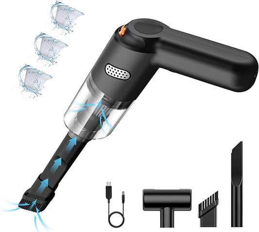 Car Handheld Vacuum 10000PA Suction, Wireless Vacuum Cleaner with Low Noise,Car Vacuum Cordless Rechargeable,Portable Compressed Air Duster for Car and Home…
