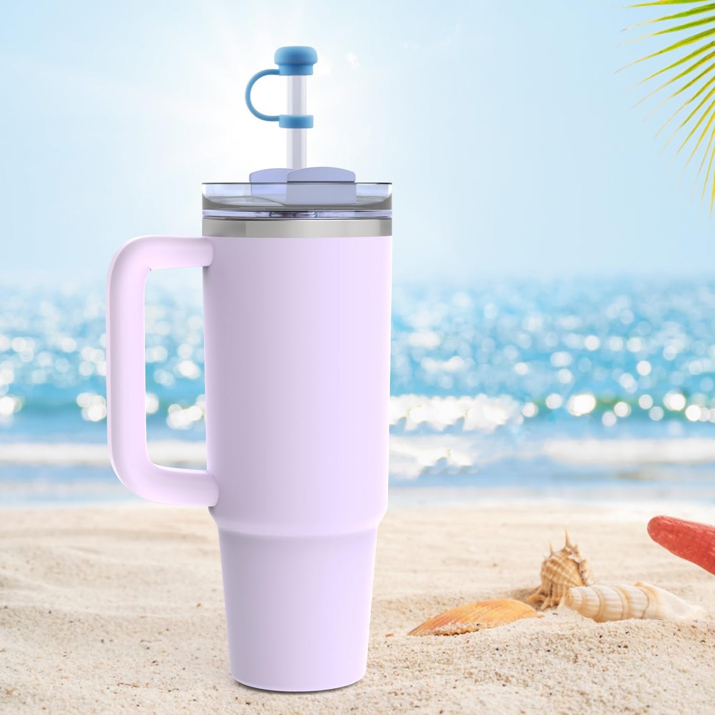 6Pcs Straw Topper Cap for Stanley Tumbler 40-20 oz, 0.4in 10mm Soft Silicone Straw Covers for Stanley Cup Accessories, Dust-proof and Leak-proof Reusable Drinking Straw Tips Lids