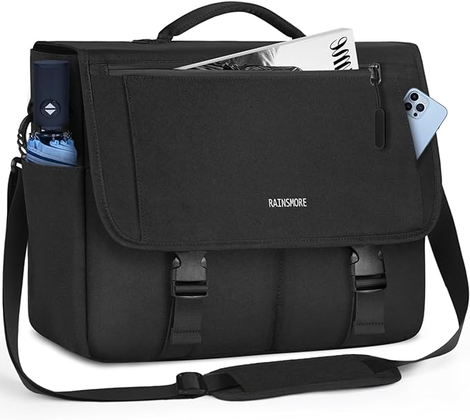 Messenger Bag for Men Messenger Bag 15.6 Inch Water Resistant Laptop Bag Casual Satchel Bags for Men Large College Computer Bag Office Work Briefcase Fashion Crossbody Shoulder Handbag