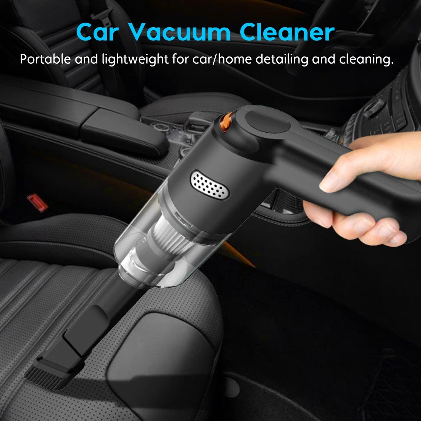 Car Handheld Vacuum 10000PA Suction, Wireless Vacuum Cleaner with Low Noise,Car Vacuum Cordless Rechargeable,Portable Compressed Air Duster for Car and Home…