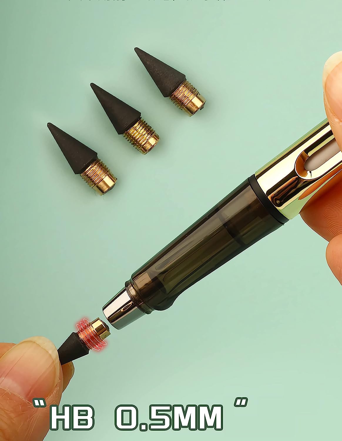 6 Sets Everlasting Pencil, Infinity Inkless Pencil with Eraser, Magic Cute Forever Pencil for Kids Writing, Sketching, Drawing, (6 Pencils + 6 Erasers + 6 Replacement Pen Tips)