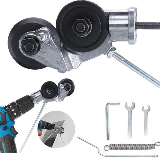 Electric Drill Plate Cutter, 2023 New Metal Nibbler Drill Attachment, DIY Metal Drill Attachment, Electric Drill Plate Cutter Attachment for Cutting Iron, White Sheet, Steel,Copper, Aluminum.