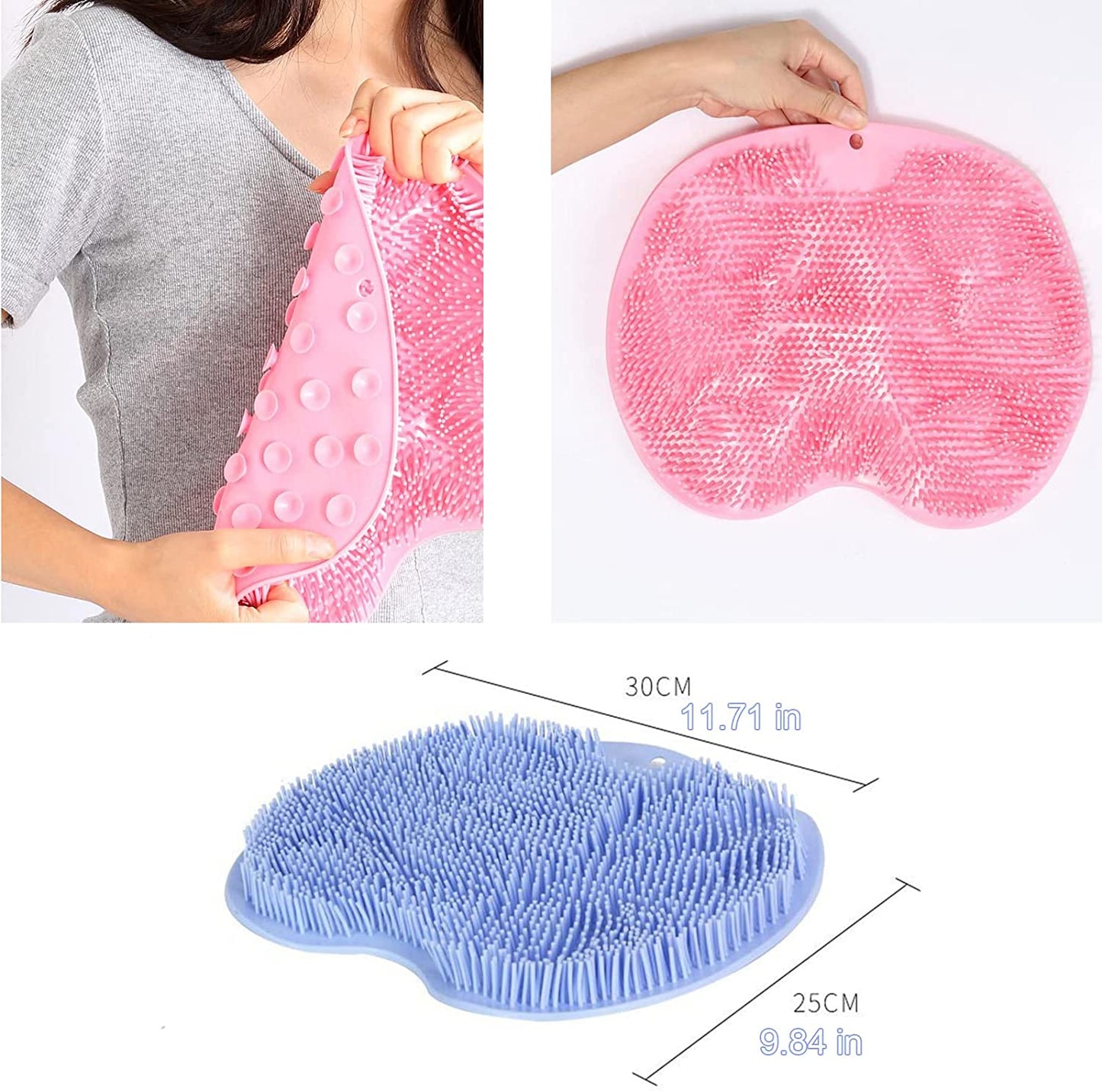 2 Pack Shower Back & Foot Scrubber,