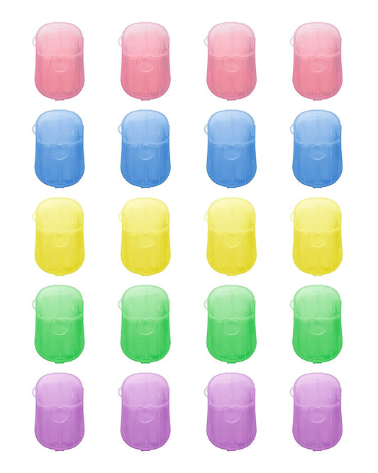 DF DUALFERV Paper Soap Sheets, 20 Pack (400 Sheets) Soap Sheets for Hand Washing, Disposable Portable Travel Soap Camping Soap, Kids Hand Soap for Travel Outdoor