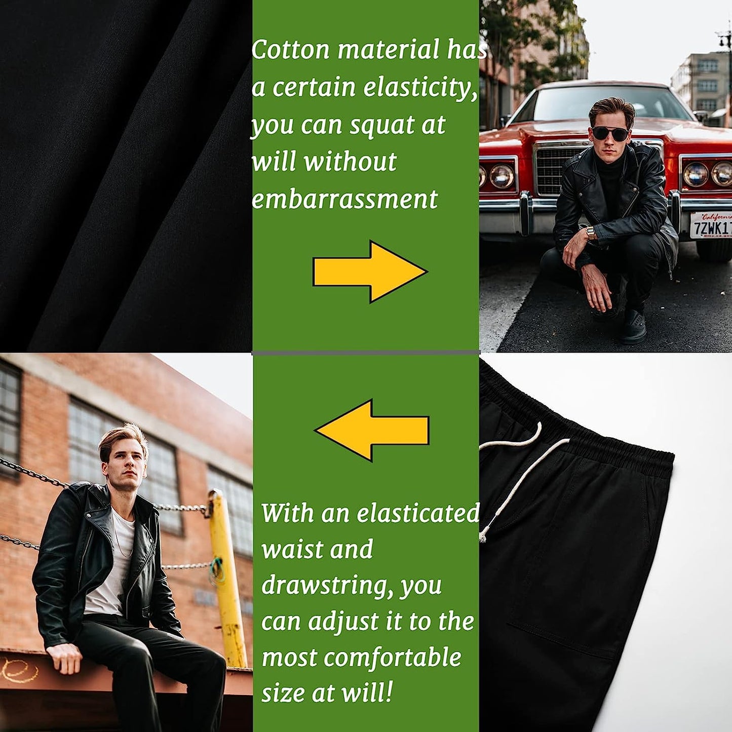 Mens Cargo Pants Joggers Fashion Long Hiking Pants Cotton Trousers for Men Casual Wear Outdoor Basketball Sports