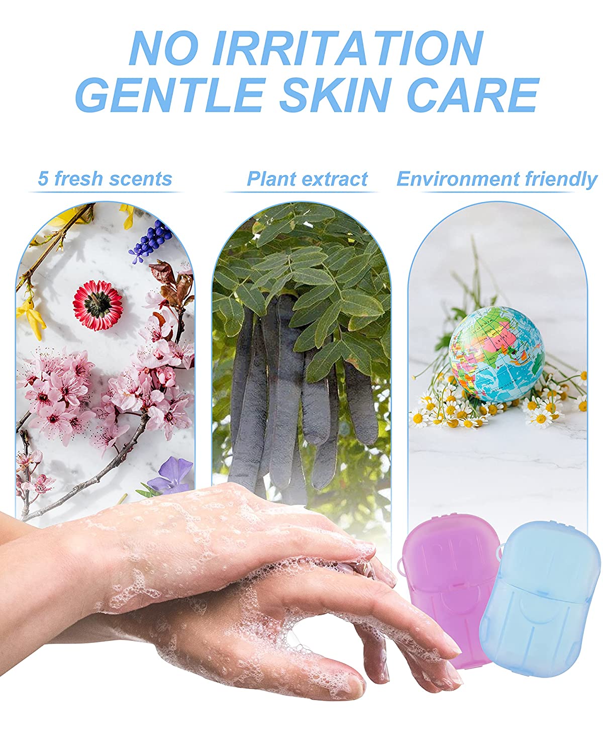 DF DUALFERV Paper Soap Sheets, 20 Pack (400 Sheets) Soap Sheets for Hand Washing, Disposable Portable Travel Soap Camping Soap, Kids Hand Soap for Travel Outdoor