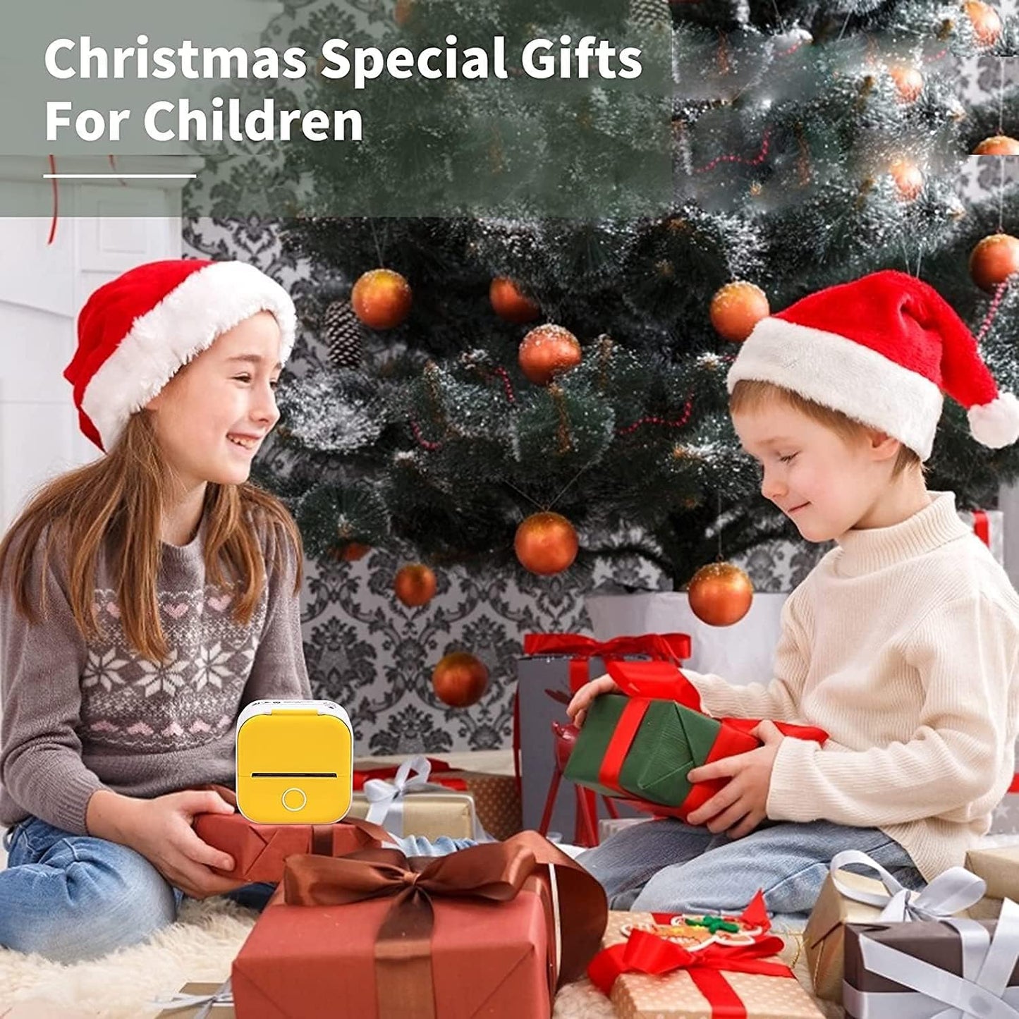 T02 Pocket Sticker Mini Printer - Bluetooth Portable Pocket Thermal Instant Photo Printer - Sticker Maker Machine Mobile Printer, Wireless Receipt Label Maker Printer for Sticky Scrapbook, Label