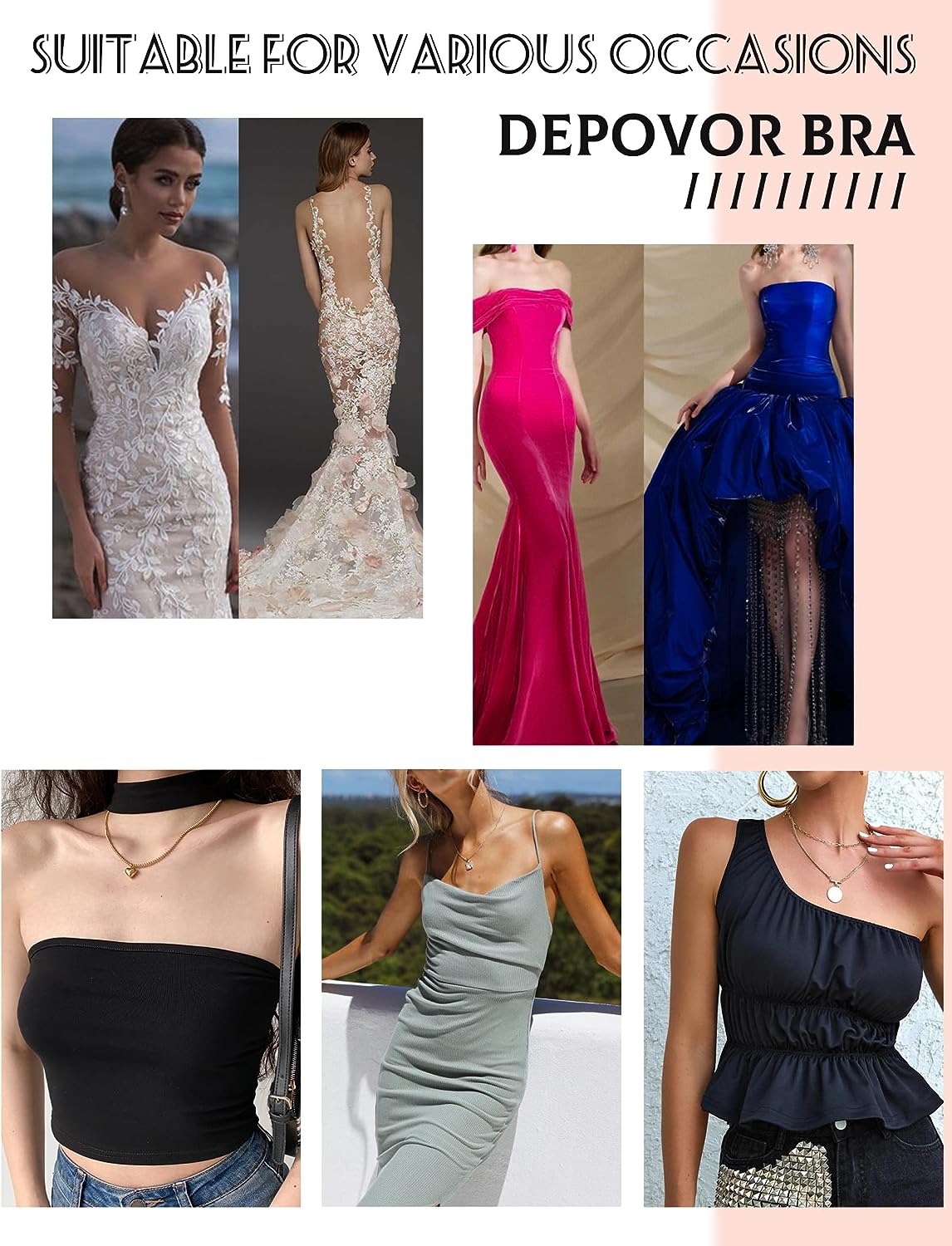 Adhesive Silicone Sticky Strapless Bra Push Up Invisible Bras for Women Reusable Breast Lift Bra with Nipple Covers