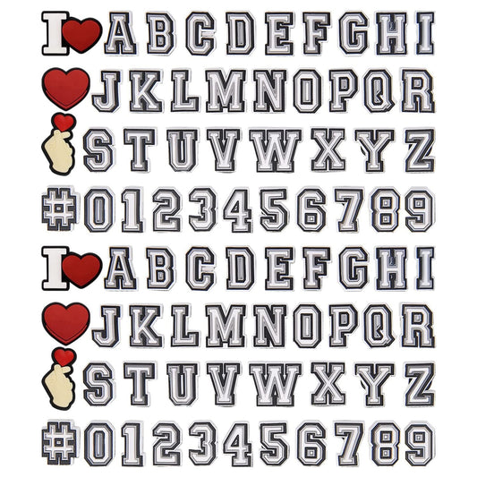 Letter Pattern Shoe Decorations Charms for Clogs Jibtz Bubble Slides Sandals, PVC Shoe Accessories for Christmas Birthday Gift