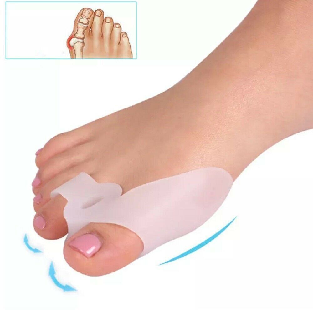 Silicone Gel Bunion Toe Corrector Orthotics Straightener Separator Pain 1 Pair